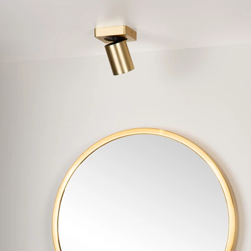 Lucide NIGEL - Ceiling spotlight - LED Dim to warm - GU10 - 1x5W 2200K/3000K - Matt Gold / Brass - atmosphere 1